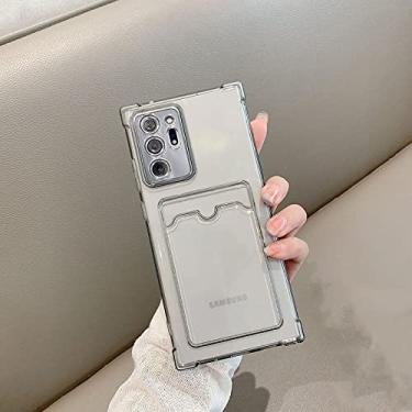 Imagem de Capa de telefone com manga de cartão transparente de silicone macio fashion para Samsung Galaxy S21 S20 FE S10 Note 10 Plus 20 Ultra A72 A52 A42 A32, preto, para Samsung S21 FE