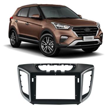 Imagem de Moldura Painel Hyundai Creta 2016 A 2021 9 Polegadas 2Din Expex Preto