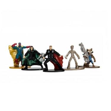 Imagem de Kit 5 Bonecos Vingadores Marvel Disney 5 Cm Nano Metalfigs Jada
