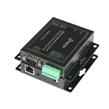 Imagem de DTECH Adaptador conversor serial para Ethernet RS232 RS422 RS485 para TCP IP Servidor suporta DHCP DNS Modbus 10/100M Power over Ethernet PoE