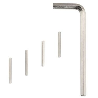 Imagem de YHXiXi Kit de substituição de pino de tensão de dobradiça de mola 5 em 1 para ajustar dobradiças de porta de fechamento automático (1 dobradiça hexagonal + 4 dobradiças de mola de fechamento automático)