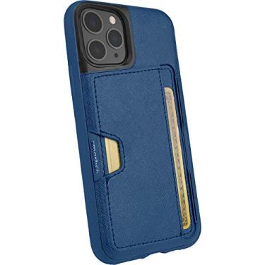 Imagem de Smartish Capa carteira para iPhone 11 Pro - Carteira Slayer Vol. 2 [Suporte protetor fino] Suporte para cartão de crédito (seda) - Azul no verde