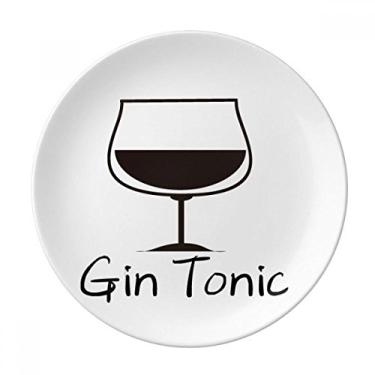 Imagem de Contorno de Gin Tonic Prato de coquetel decorativo de porcelana Salver Prato de jantar