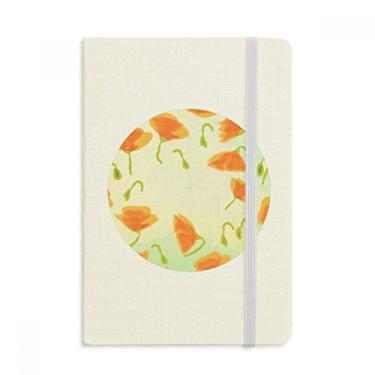 Imagem de Caderno de pintura de plantas de flores douradas, capa dura de tecido oficial diário clássico