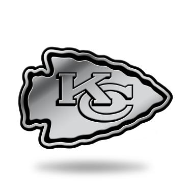 Imagem de Rico Industries Adesivo 3D com emblema automotivo NFL Kansas City Chiefs cromado