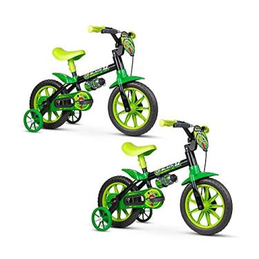 Imagem de Kit Bicicleta Infantil Aro 12 Nathor Black 2 Unidades