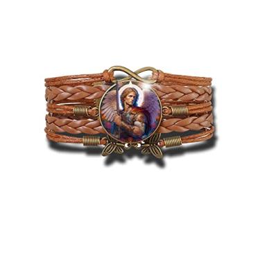 Imagem de Pulseira Feminina Miguel Arcanjo Ajustável (P420a)