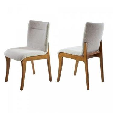 Imagem de Conjunto 2 Cadeiras Estofadas Debora Matos E Lopes Cinamomo/Linho Losango