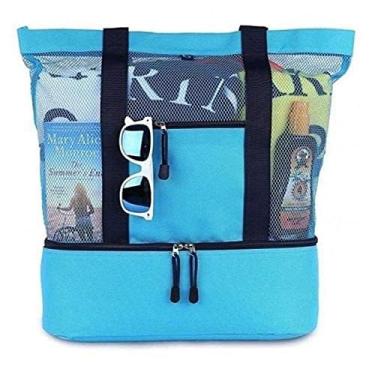 Imagem de Bolsa Praia C/Compartimento Térmico Praia e Piscina (Azul)