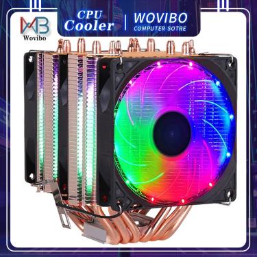 Imagem de Radiador do refrigerador do processador central do RGB com 6 Heatpipes  PWM silencioso  4PIN  150W