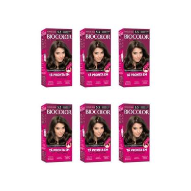 Imagem de Coloraçao Biocolor Creme 5.3 Castanho Cl Dourado-Kit C/6Un