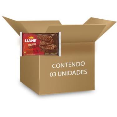 Imagem de Biscoito Zero Lactose Maizena Chocolate Liane contendo 3 pacotes de 110g cada