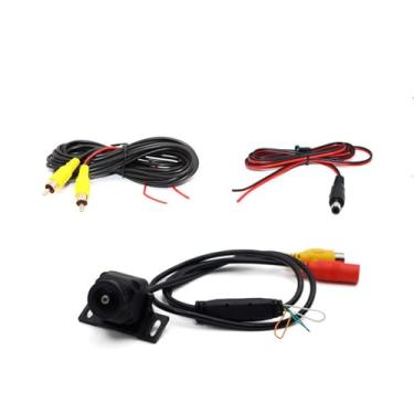 Imagem de Câmera Ré Sensor Lente olho de peixe para veículo reverso, câmera de visão traseira dinâmica, câmera de trilha universal