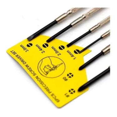 Imagem de Kit Chaves Precisão Eletrônicos Aço Carbono Notebook Celular Manutenção Manual Pequena Fenda