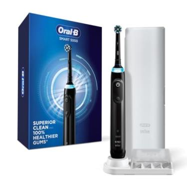 Imagem de Oral-B Escova de dentes elétrica Pro 5000 Smartseries Power recarregável com conectividade Bluetooth, edição preta
