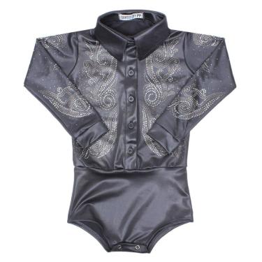 Imagem de Body Infantil Bordado com Strass Preto Country City 36876