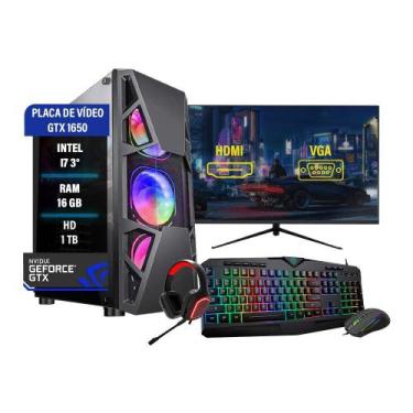 Imagem de Pc Gamer Completo I7 Gtx 1650 Hd 1Tb Ssd 240Gb Memória 16Gb - Fonecar 