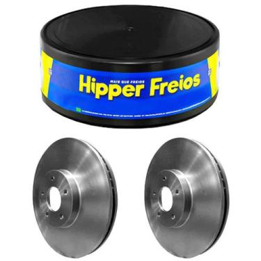 Imagem de Par Disco Freio Nivus T-Cross 2020 a 2021 Dianteiro Ventilado Hipper F