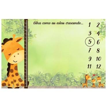 Imagem de Lençol Painel Cenário Fotos MDF Mêsversário Girafa Estrela - Minha Est