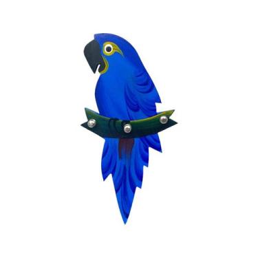 Imagem de Porta Chaves Artesanal De Arara Pequeno MDF Pintado Guarda Chaves - At