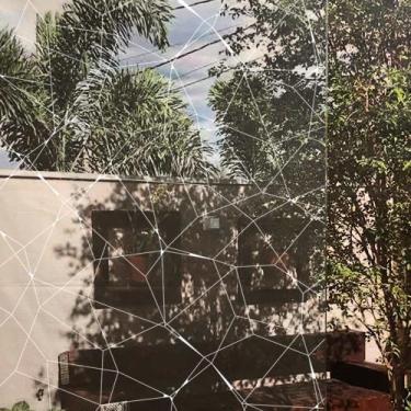 Imagem de Pelicula Adesiva para Box de Vidro Banheiro Modelo Teia de Dados Branc