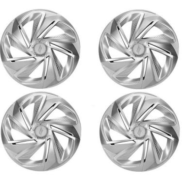 Imagem de Kit Calota Nitro Aro 13 Prata Para Hb20 - Elitte Motors