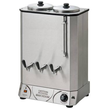 Imagem de Cafeteira Profissional 2 Reservatórios 8 Litros Máquina de Café Elétrica Marchesoni