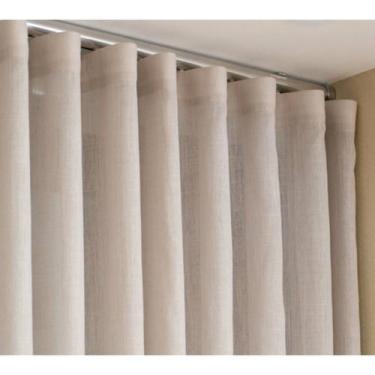Imagem de Cortina Gaze De Linho 5,5m X 3,3m Sem Forro Para Trilhosuiço - Chrisne