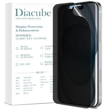 Imagem de Diacube Protetor de tela de privacidade para iPhone 15 Plus [atualizado 27°] [Pacote com 2] [Alta sensibilidade ao toque] [Película PET antiespião] [Fácil instalação com gabarito de alinhamento]
