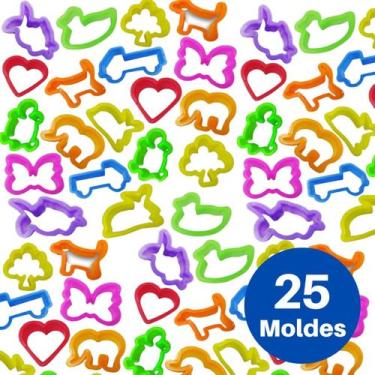 Imagem de Molde De Plástico Para Massinha Infantil 25 Forminhas  - Molde para Ma