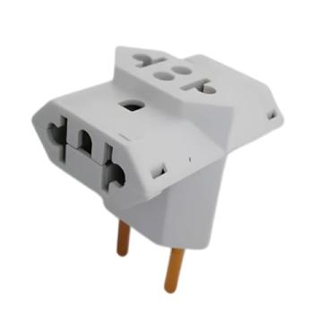 Imagem de Kit C/4 Adaptadores de Tomada Benjamin 3 saídas pino maciço