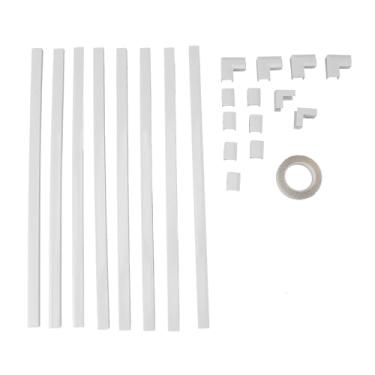 Imagem de Calhas de cabos elétricos, calha de cabos de um cabo, mini capa de cabo Kit de gerenciamento de cabos branco Capa de cabo de PVC pintável para ocultar um único cabo para TV Home