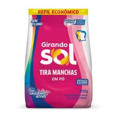 Imagem de Tira Manchas Em Pó Sem Cloro Sachê Girando Sol 400G, Sabão Em Pó Tira 