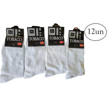 Imagem de Kit 12 Pares de Meias Brancas cano alto social Unisex - Lynx produções