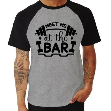 Imagem de Camiseta Raglan Meet Me At The Bar - Foca na Moda, Cinza, Preto, M