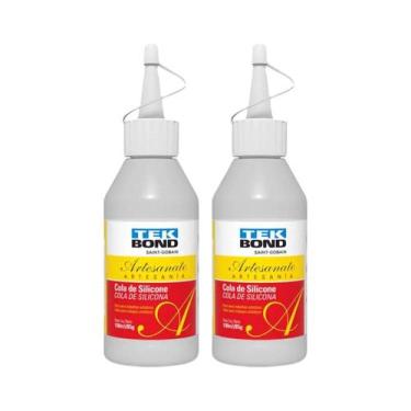 Imagem de Kit 2 Cola de silicone para artesanato Tek Bond transparente 100ml