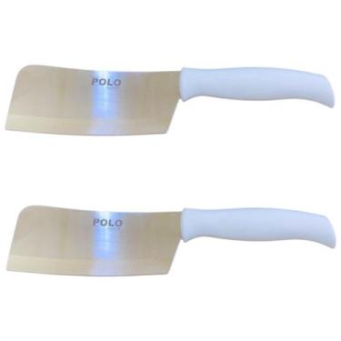 Imagem de 2 Cutelo Profissional P/ Cozinha Artesanal Açougueiro Afiada - Polo