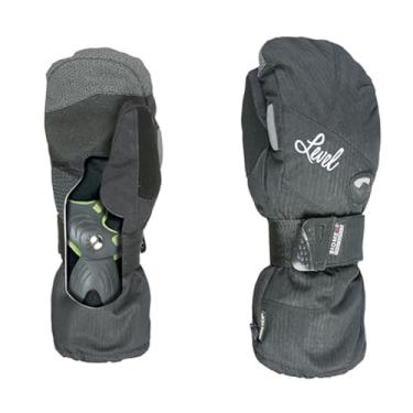 Imagem de Luvas protetoras de snowboard femininas GTX da Level Half Pipe com capa GoreTex, protetores de pulso integrados BioMex, forro ThermoPlus (preto, médio/grande (21 cm))