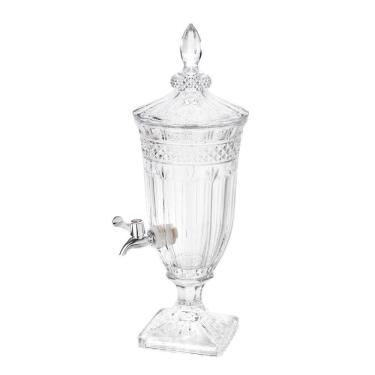 Imagem de Dispenser Suqueira de Cristal C/Pé e Tampa Brandon Transparente 2 Litros Wolff