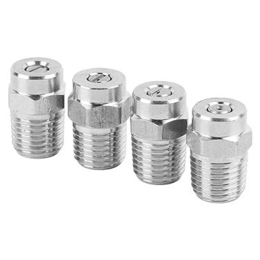 Imagem de Ajuste 304 Aço Inoxidável Ventilador de Aço Plano Alta Pressão Principal Principal, 65 Graus 2 Mm Diâmetro do Orifício, Fácil de Instalar, Bico Roscado Durável Com, 0 Graus, 15