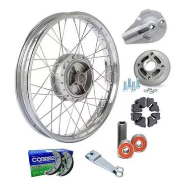 Imagem de Roda Traseira Titan Fan 150 Start + Espelho/Flange/Rolamentos/Bucha/Lona/Braço