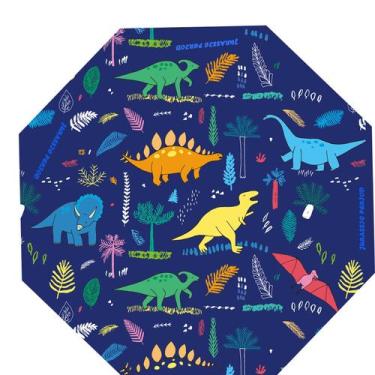 Imagem de Guarda-chuva infantil MRTLLOA Jurassic Park 90 cm à prova de vento inv