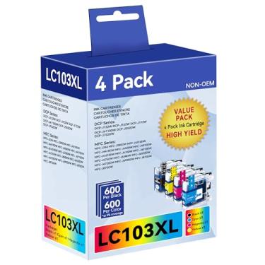 Imagem de Cartuchos de tinta LC103XL de substituição para Brother LC103 XL LC101 LC-103XL LC103BK LC103C LC103M LC103Y para impressora Brother MFC-J870DW MFC-J6920DW MFC-J6520DW MFC-J450DW MFC-J470DW MFC-J470DW