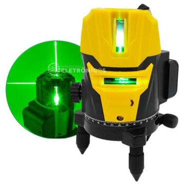 Imagem de Nível Laser Com 5 Linhas Verde Profissional 360 Recarregável 20 Metros