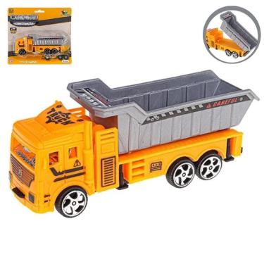 Imagem de Caminhão Fricção Construção Pullback Brinquedo Realista Carrinho - PANAMI