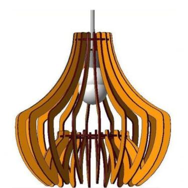 Imagem de Luminária Teto Tipo Pendente Oásis Mdf - Completa Mdf Cru