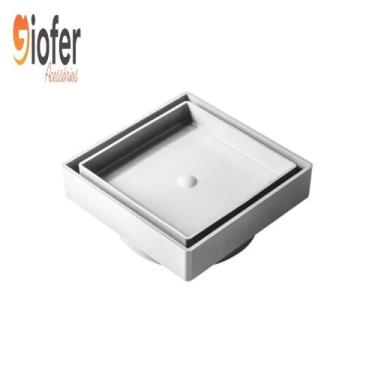 Imagem de Ralo Quadrado Inteligente Invisível Oculto Seca Piso Porcelanato 13cmx