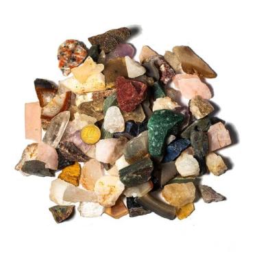 Imagem de 1 kg Cascalho Bruto Misto Sortido M 15 a 35 mm para Orgonite - Cristai