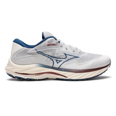 Imagem de Tênis Mizuno Wave Rider 27 SSW Masculino, 40, Bege, Marinho