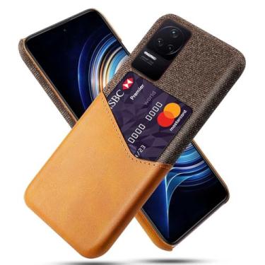 Imagem de Capa para Xiaomi Redmi K50 PRO,Tela e tampa de couro PU,Antideslizante,360°cobertura completa à prova de choque com 1 slot de cartão atrás,Prevenção de queda-Brown